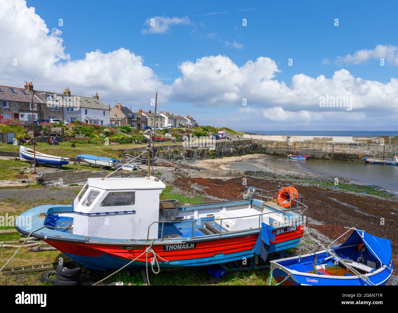 The Harbour à Craster, Northumberland, Angleterre, Royaume-Uni Banque D'Images