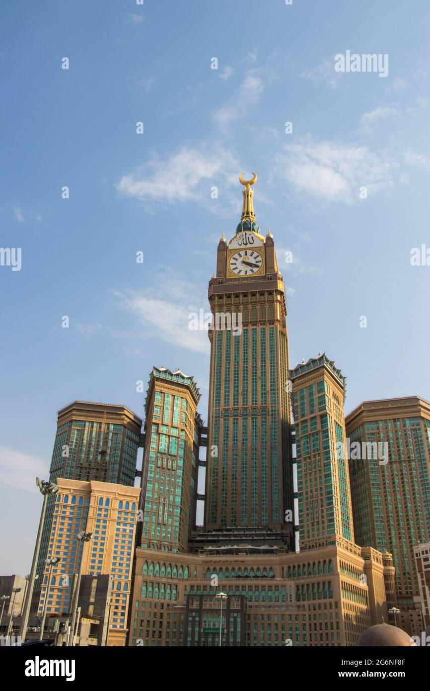 Tour de l'horloge de la Mecque. Abraj Al-Bait à la Mecque - Arabie saoudite : 24 août 2018 Banque D'Images