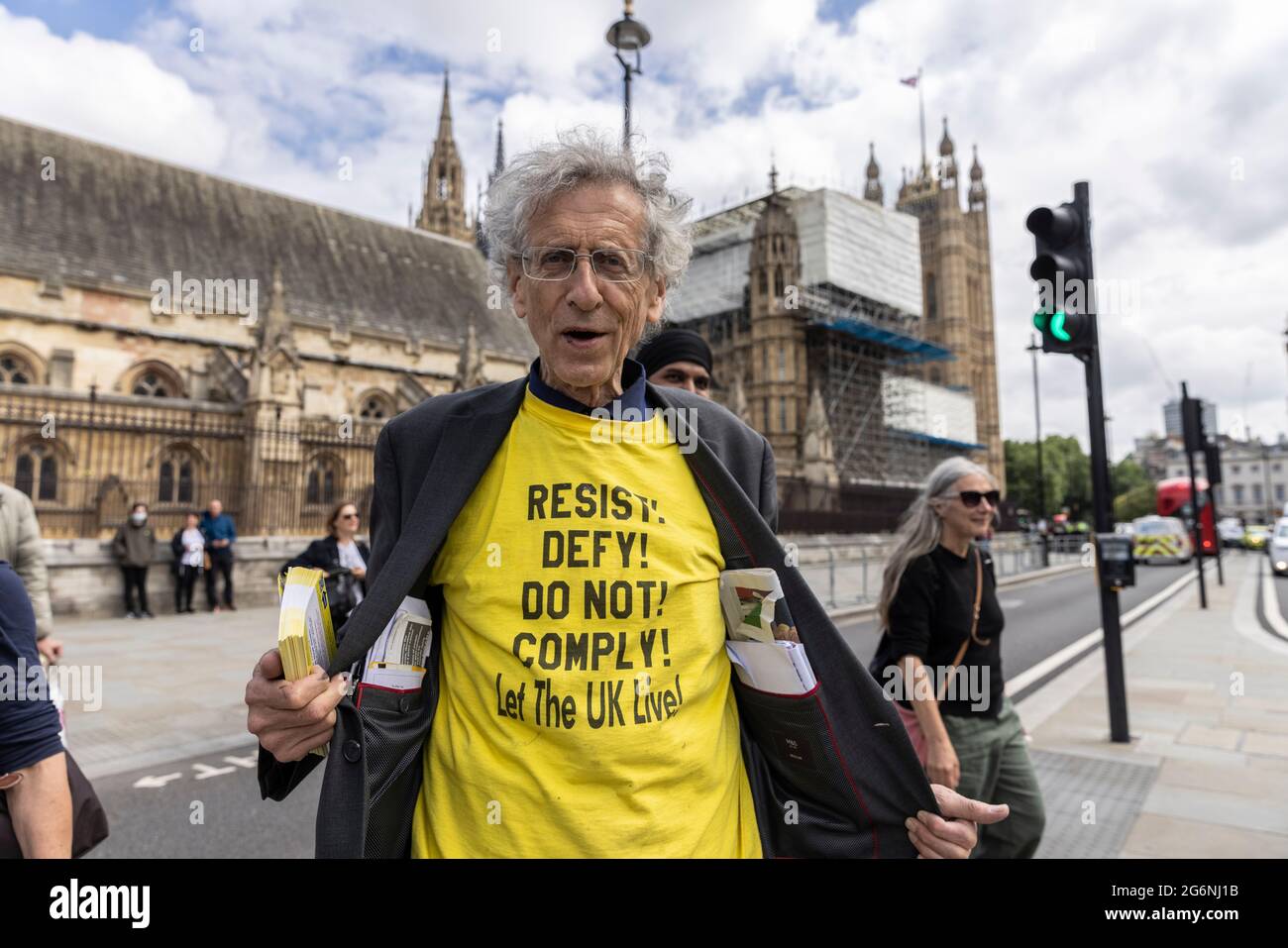 Piers Corbyn, anti-vaxxer et théoricien de la conspiration, Londres, Angleterre, Royaume-Uni Banque D'Images