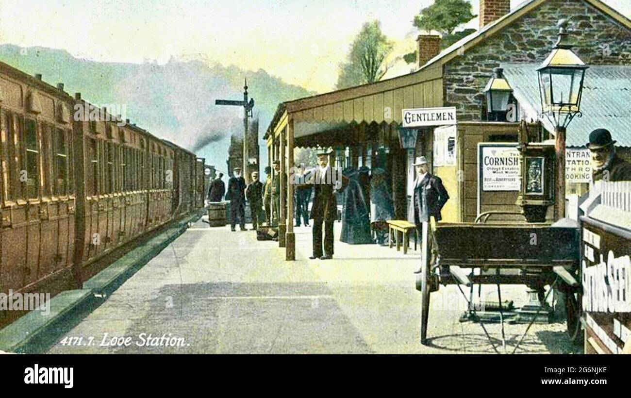 Photo de la station Looe Cornwall Banque D'Images
