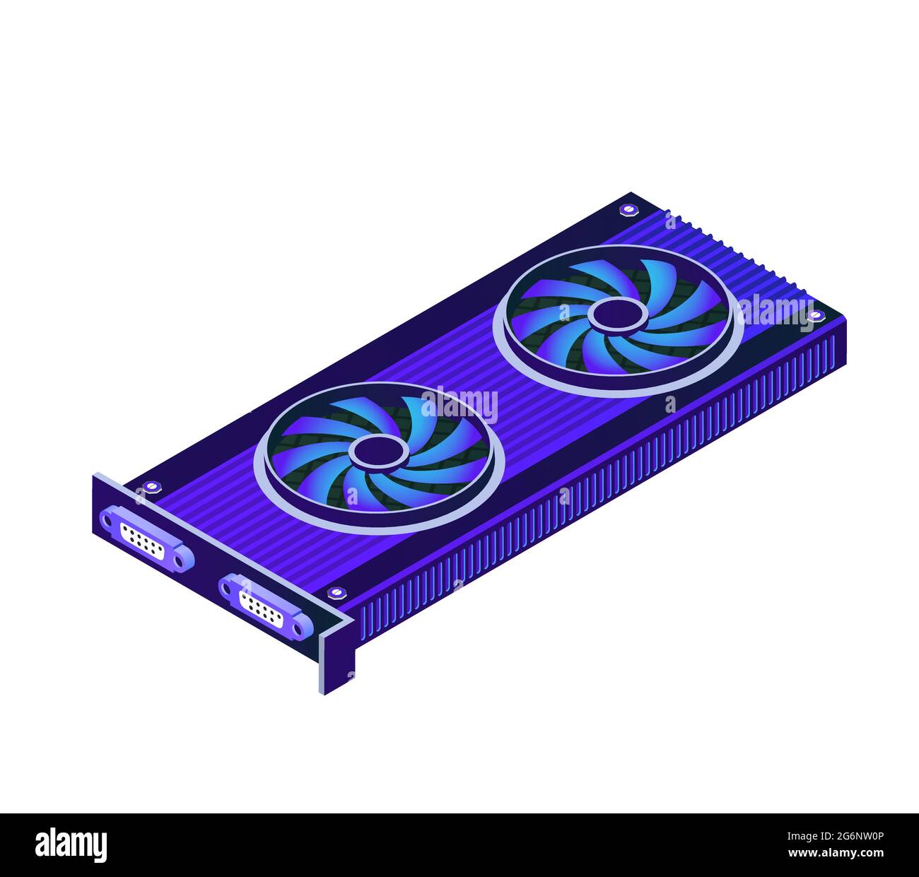 Carte vidéo unique d'équipement électronique vidéo de technologie numérique Illustration de Vecteur