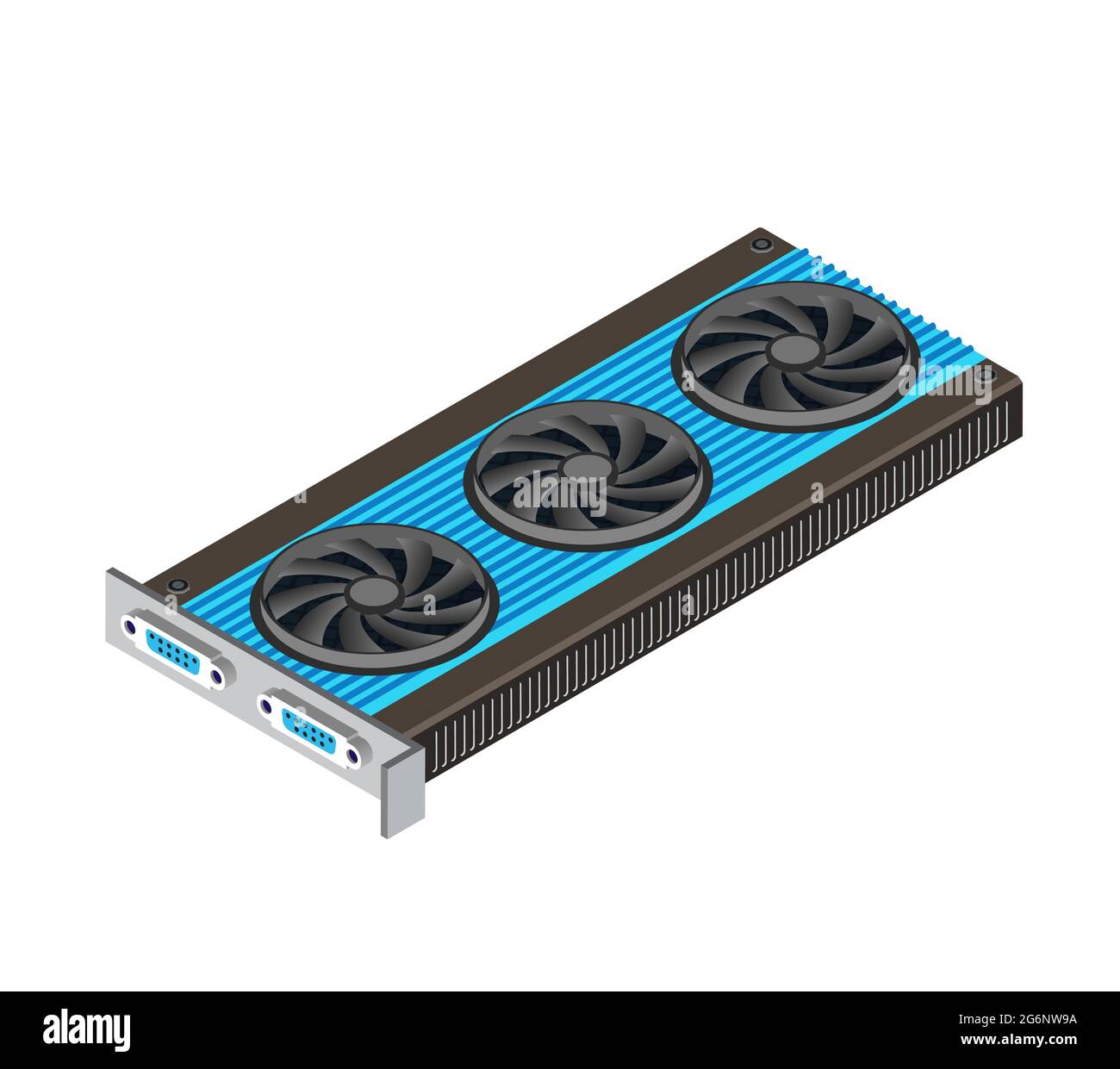 Carte vidéo unique d'équipement électronique vidéo de technologie numérique Illustration de Vecteur
