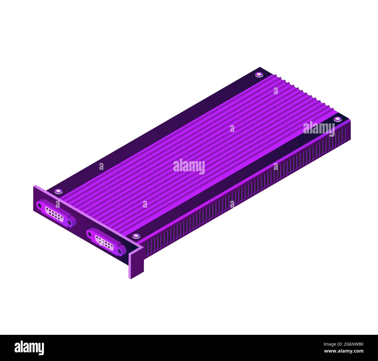 Carte vidéo unique d'équipement électronique vidéo de technologie numérique Illustration de Vecteur