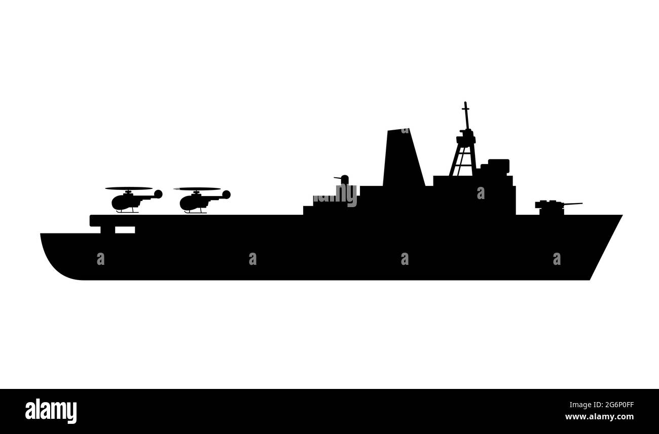 Unique de silhouettes de navires de guerre pour la conception et Illustration de Vecteur