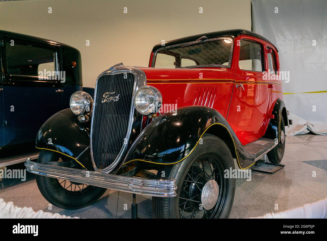 Ford Model y, premier modèle Ford produit pour des marchés extérieurs aux États-Unis, 1932-1937, à l'exposition rétro, Moscou, Russie Banque D'Images
