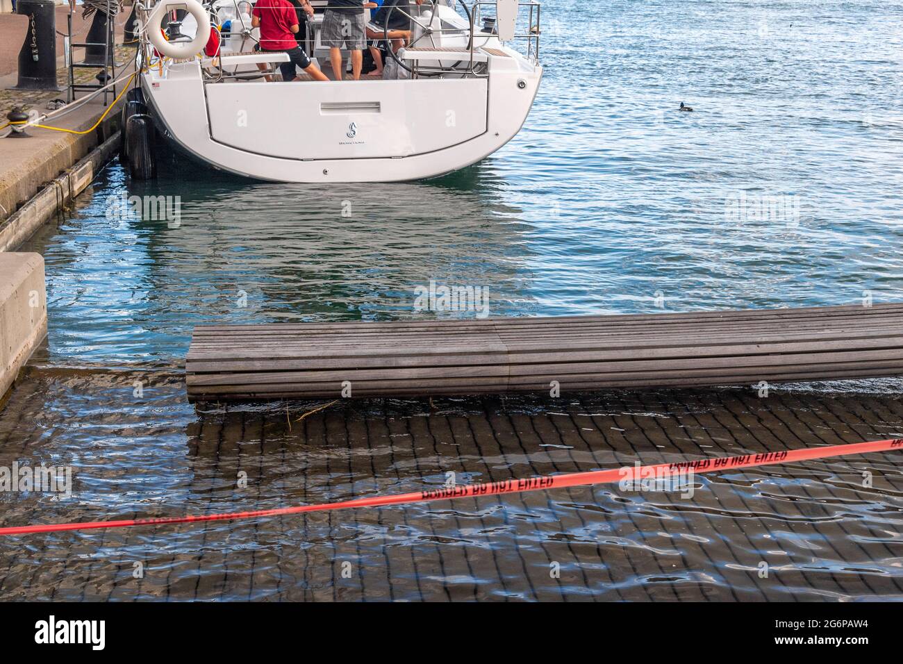 Niveau d'eau élevé dans le lac ontario, Toronto, Canada Banque D'Images