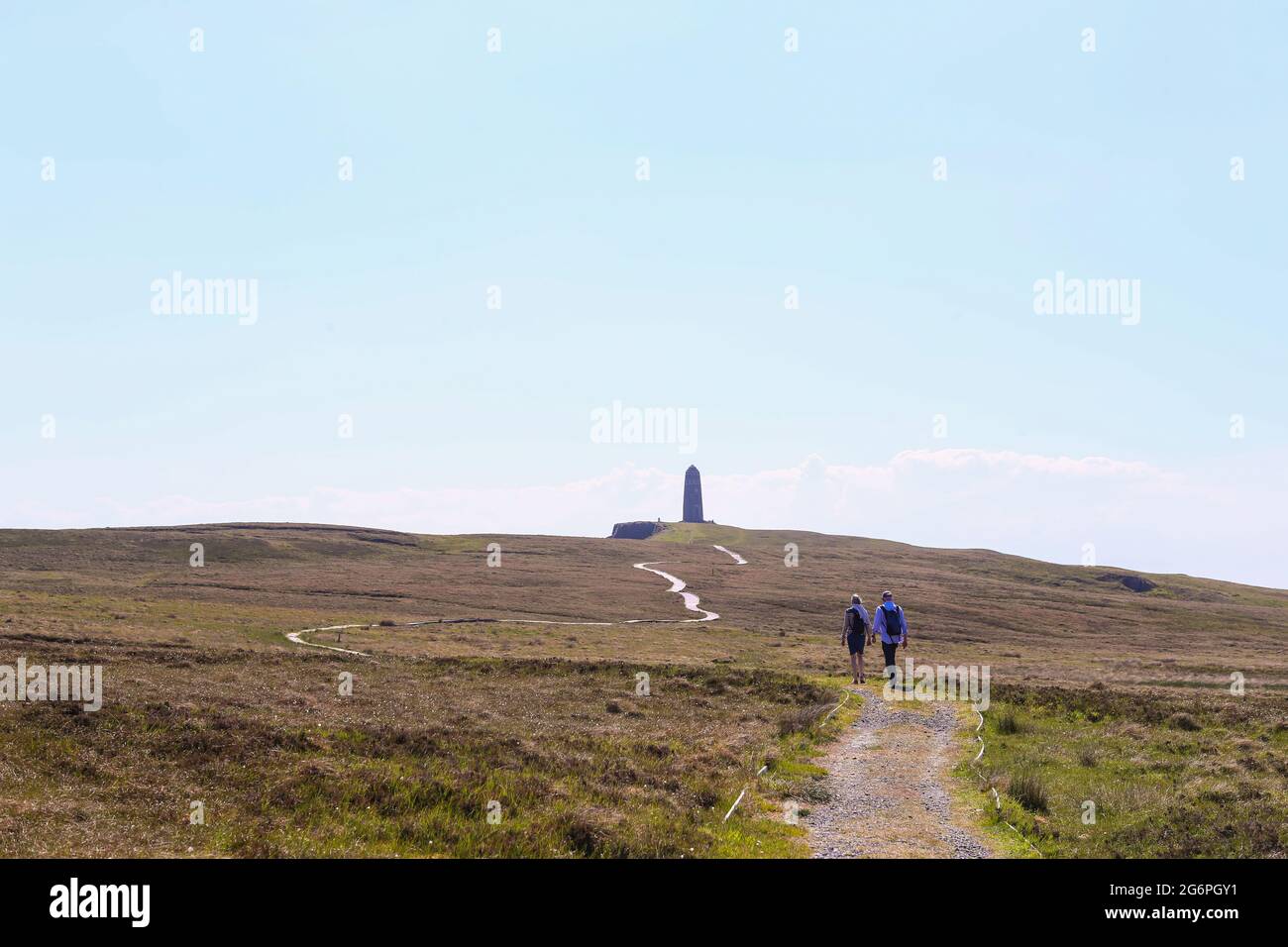 Le monument américain sur l'île d'Islay au large de la côte ouest de l'Écosse. Construit en 1920 pour commémorer la perte de deux navires de troupe américains au cours de la première Guerre mondiale Banque D'Images