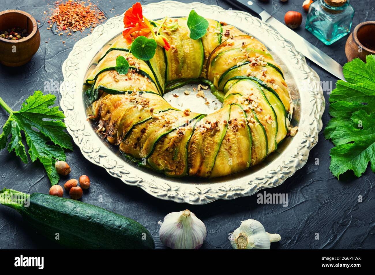 Terrine De Legumes D Ete De Courgettes Gratin De Legumes Photo Stock Alamy