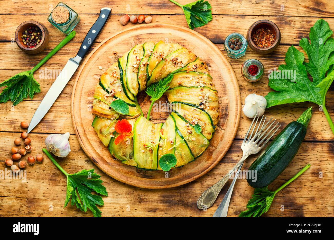 Terrine De Legumes D Ete De Courgettes Gratin De Legumes Photo Stock Alamy