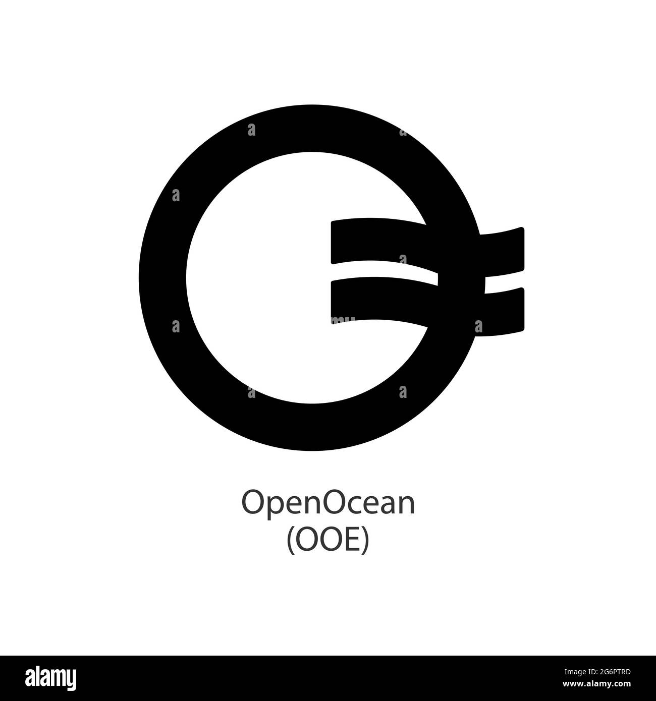 Logo vectoriel de crypto-monnaie décentralisé OpenOcean Illustration de Vecteur