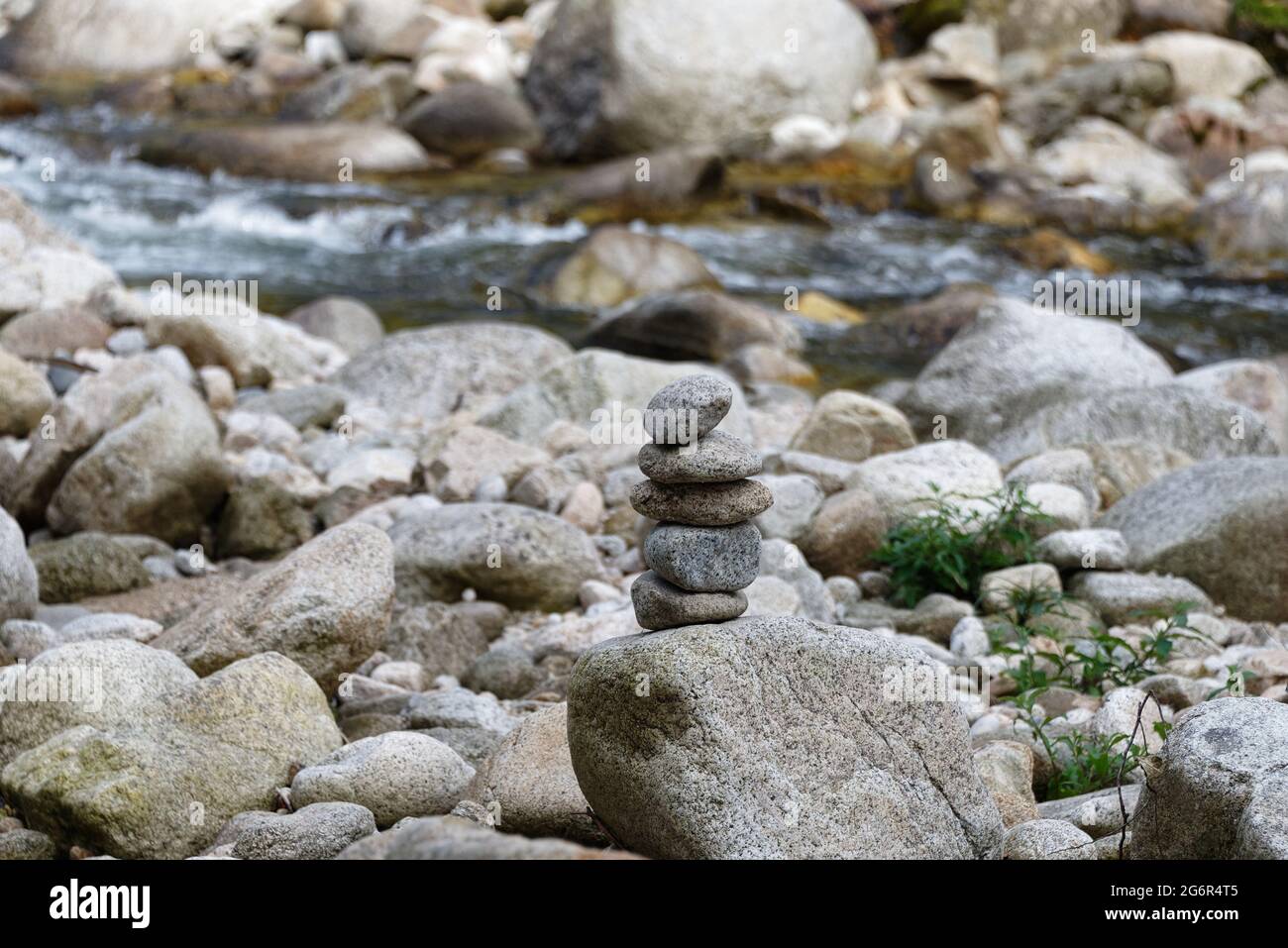 Une tour en pierre au bord de la rivière Banque D'Images