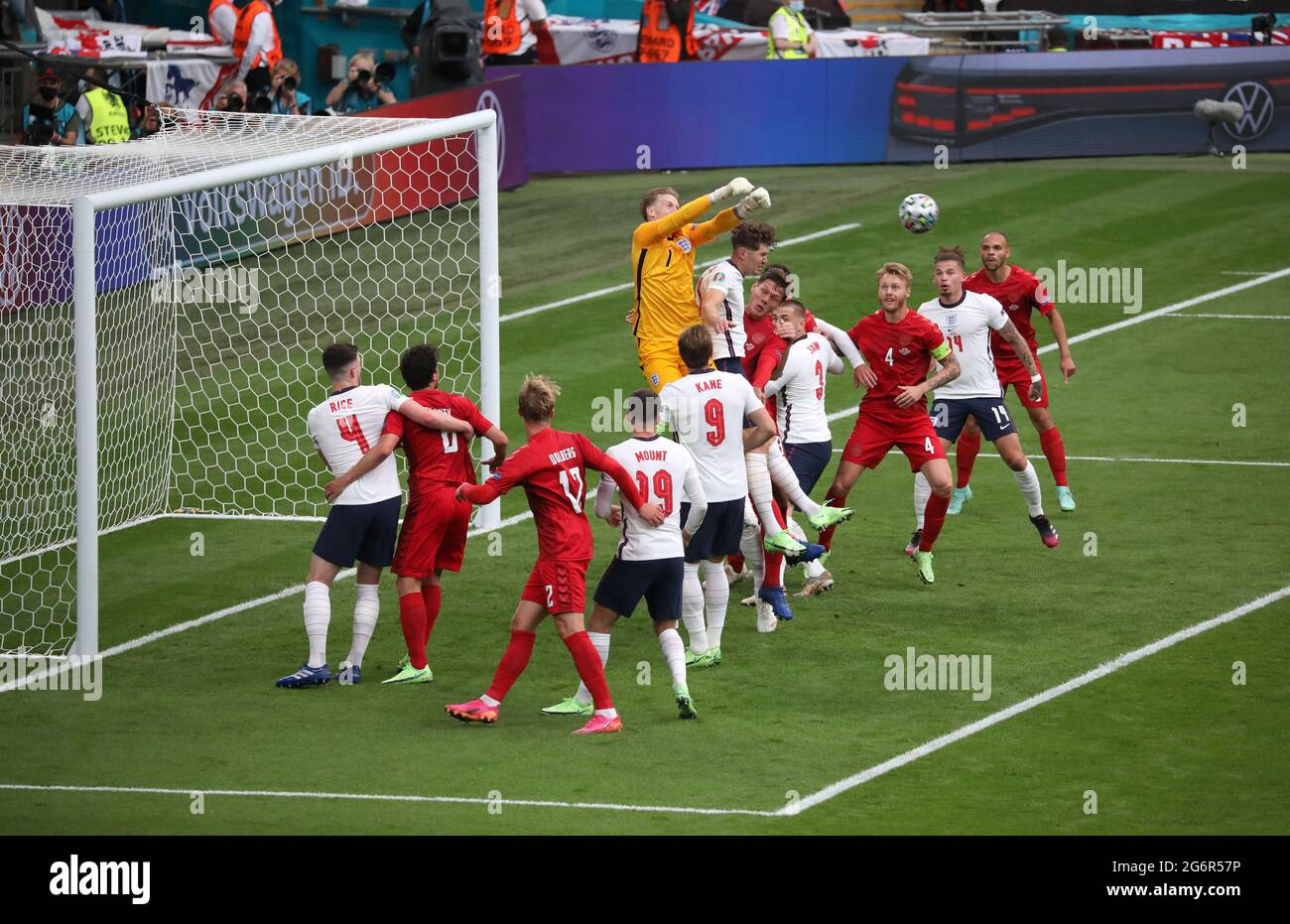Londres, Royaume-Uni, 7 juillet 2021. A emballé, Royaume-Uni. , . Demi-finale au stade Wembley, Londres, Royaume-Uni, le 7 juillet 2021. Crédit: Paul Marriott/Alay Live News crédit: Paul Marriott/Alay Live News Banque D'Images