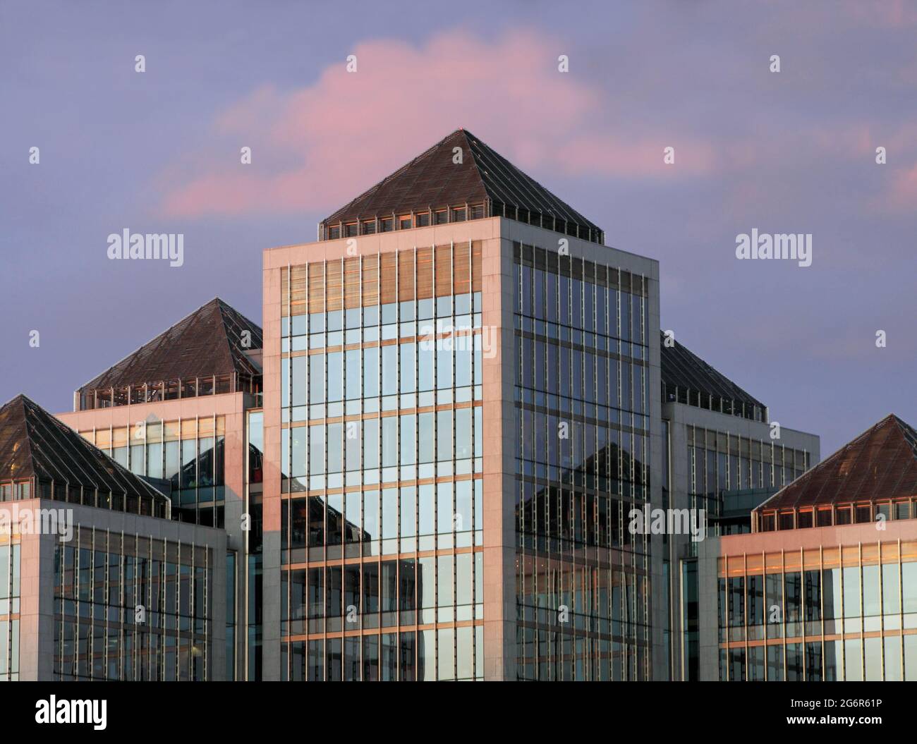 Détail d'un immeuble de bureaux moderne dans la ville de Dublin. Banque D'Images