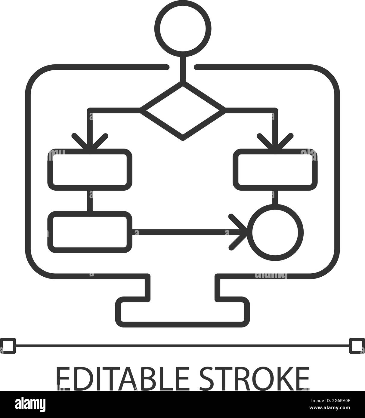 Icône linéaire schémas de tâches Illustration de Vecteur