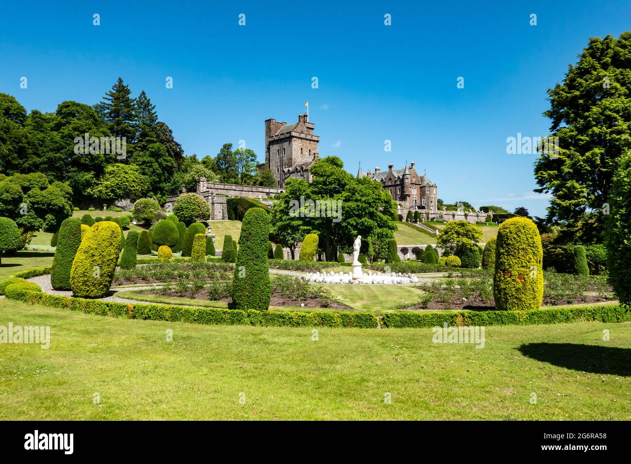 Drummond Castle Gardens Muthill Crief Perth et Kinross Scotland Royaume-Uni Banque D'Images