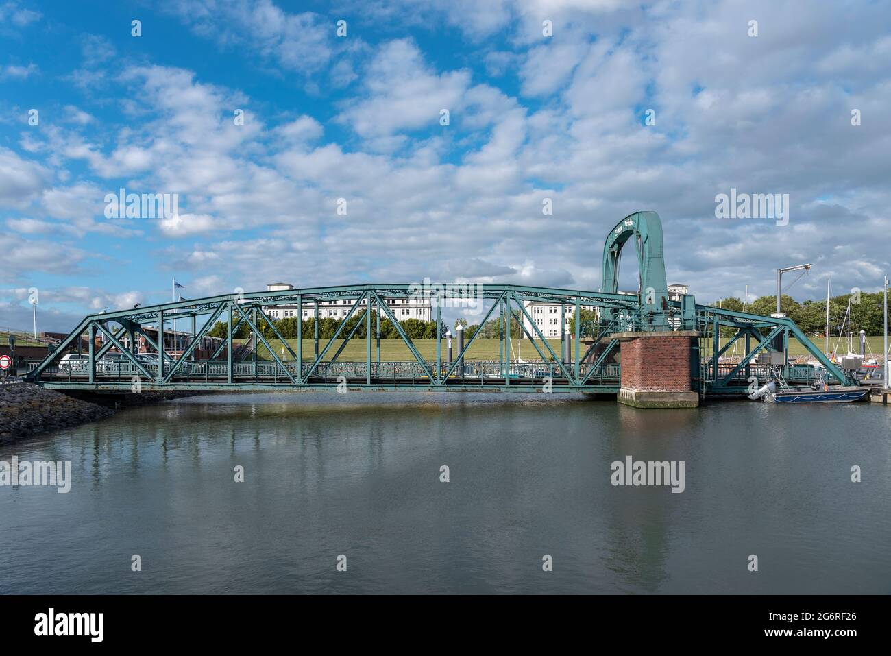 Pont de Nassau dans le port de Nassau, Wilhelmshaven, Basse-Saxe, Allemagne, Europe Banque D'Images