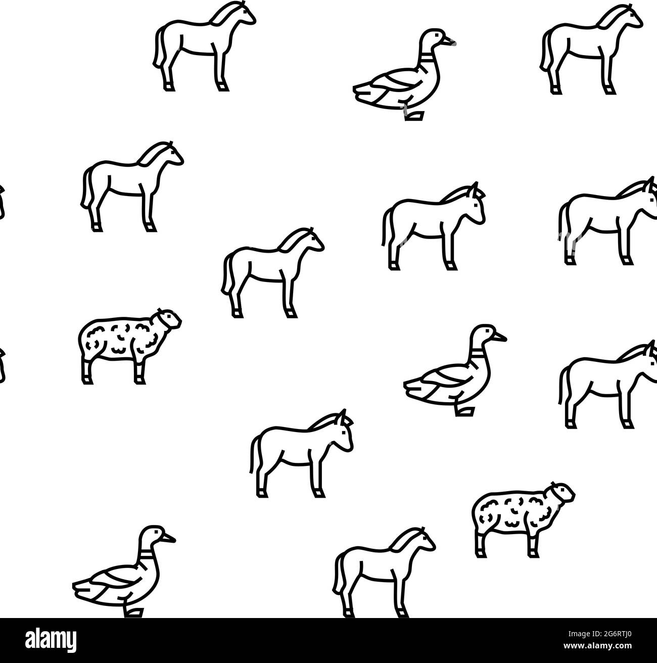 Animaux domestiques animaux à motif vectoriel sans couture Illustration de Vecteur
