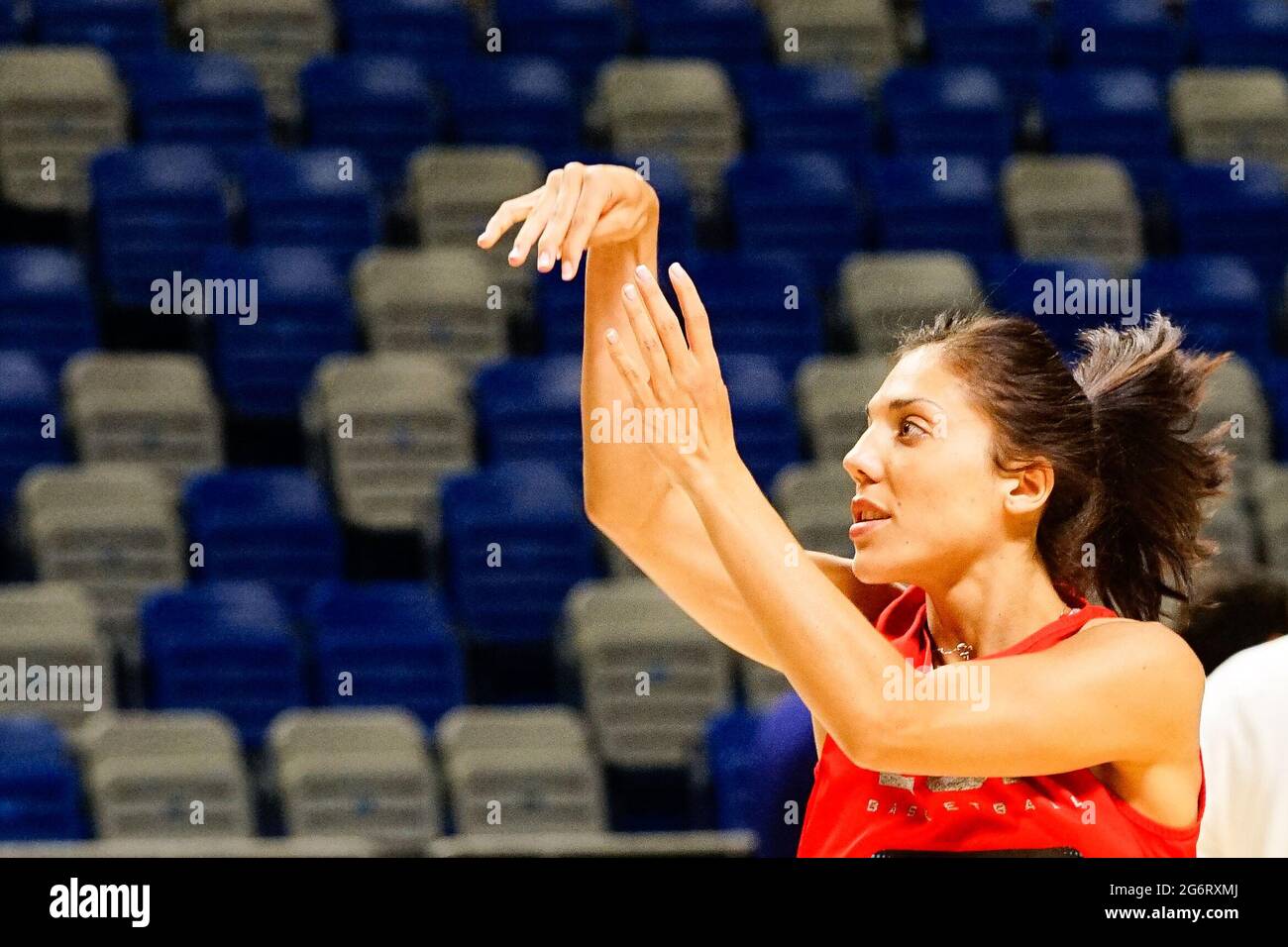 Malaga, Espagne. 08 juillet 2021. Cristina Ouviña vu pendant la formation de l'Espagne équipe nationale de basket-ball féminin à Malaga avant les Jeux Olympiques Tokyo 2020 crédit: SOPA Images Limited/Alay Live News Banque D'Images