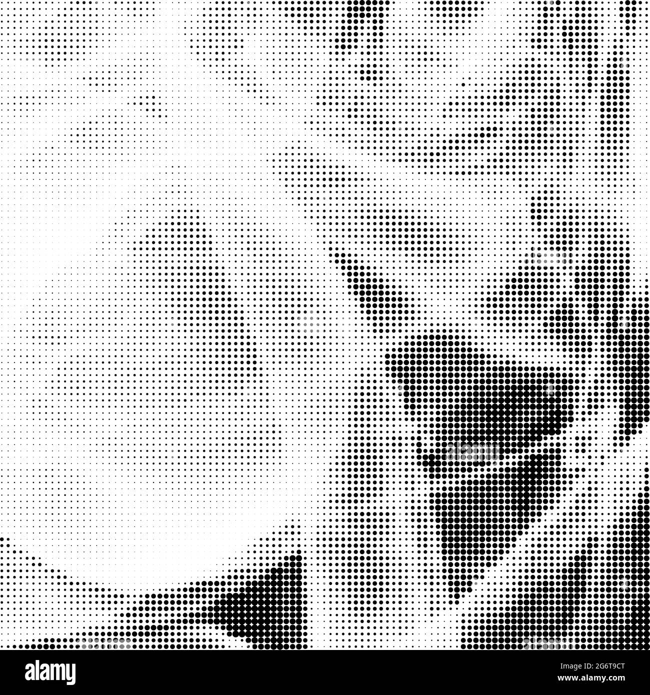 Modèle de demi-teinte. Ensemble de points. La texture en pointillés sur fond blanc. Grunge Overlay Modèle. La conception linéaire de détresse. Banque D'Images