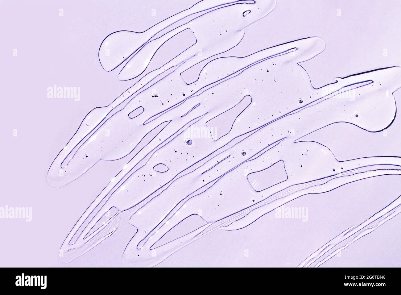 Texture gel acide hyaluronique. Gros plan sur les produits de soin de la peau Banque D'Images