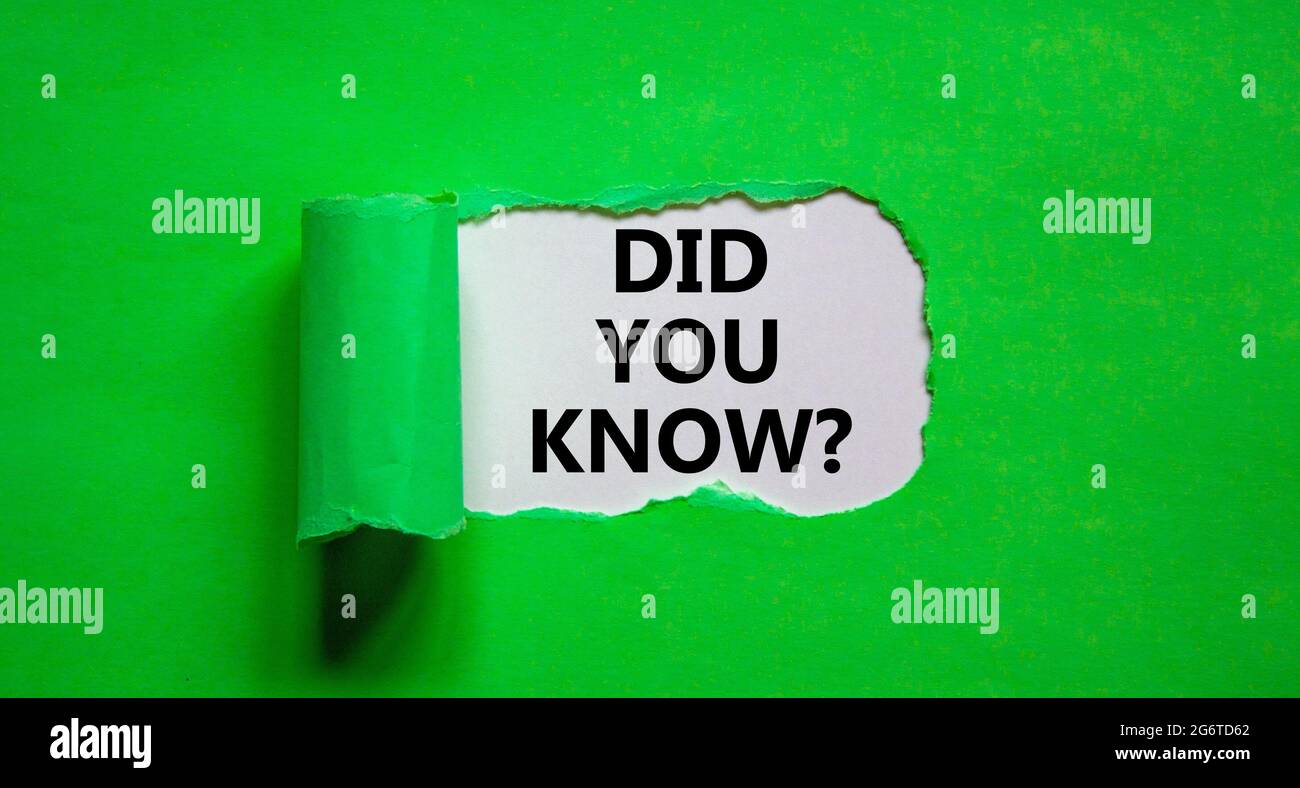 Le saviezvous ? Les mots « ID you Know » apparaissent derrière un