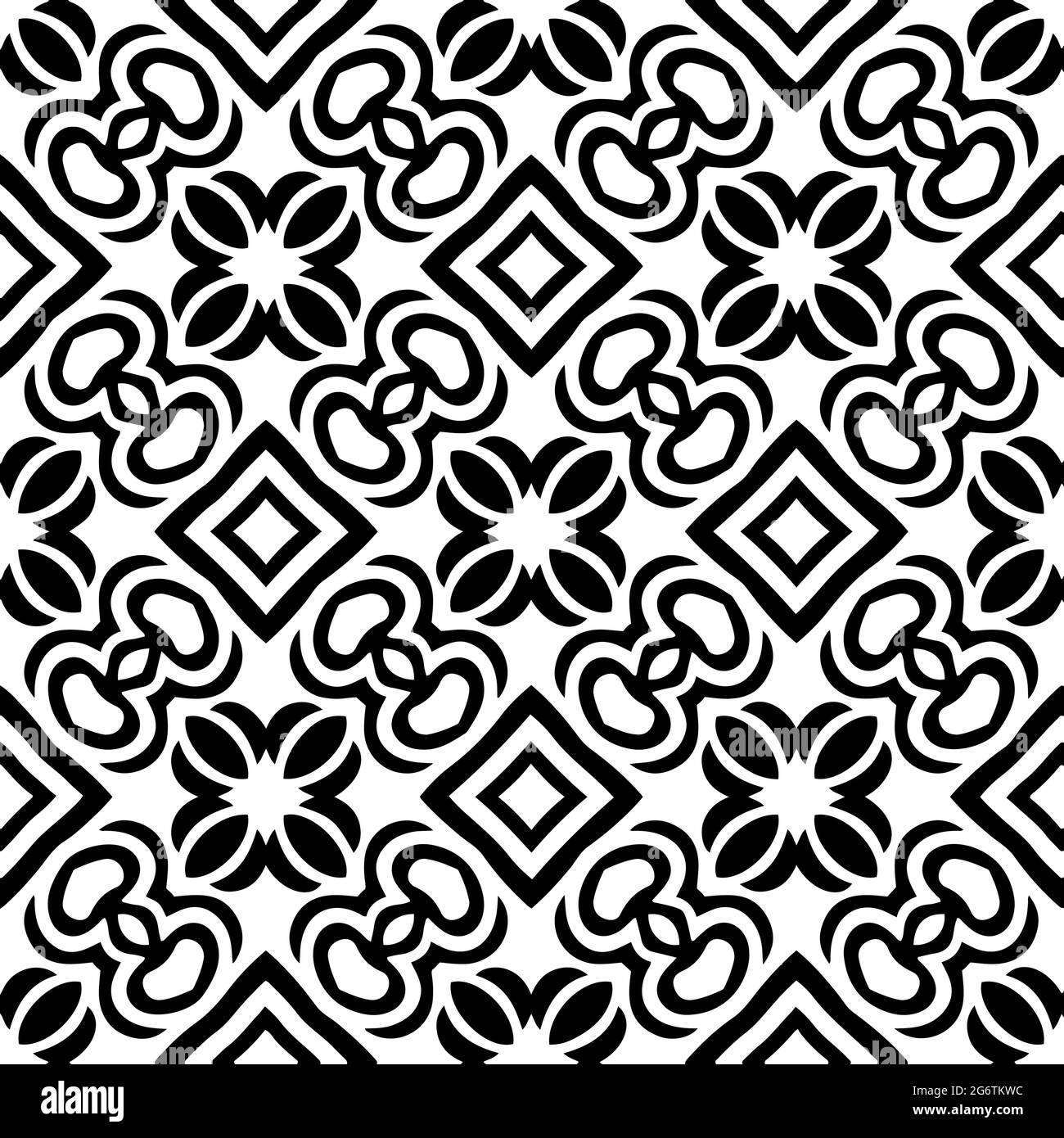 Motif vectoriel sans couture dans un style géométrique ornemental. Motif noir et blanc. Illustration de Vecteur