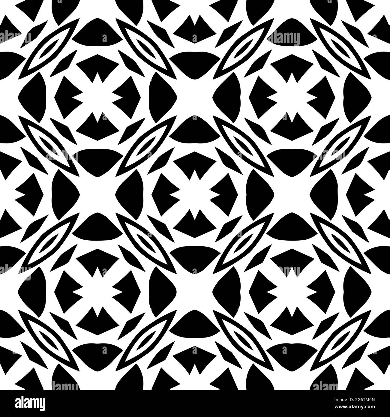 Motif vectoriel sans couture dans un style géométrique ornemental. Motif noir et blanc. Illustration de Vecteur