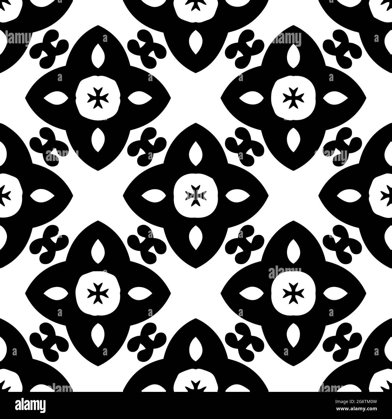 Motif vectoriel sans couture dans un style géométrique ornemental. Motif noir et blanc. Illustration de Vecteur