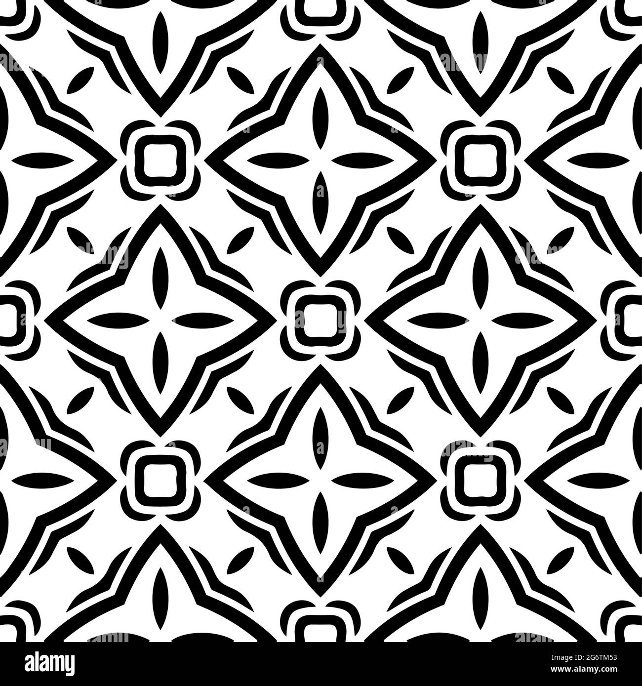 Motif vectoriel sans couture dans un style géométrique ornemental. Motif noir et blanc. Illustration de Vecteur