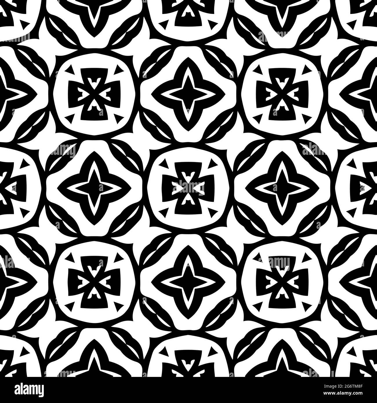 Motif vectoriel sans couture dans un style géométrique ornemental. Motif noir et blanc. Illustration de Vecteur