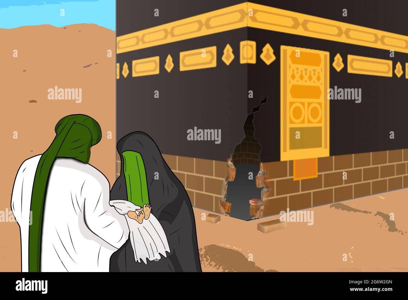 Naissance de Moula Ali à Khany Kaaba Banque D'Images