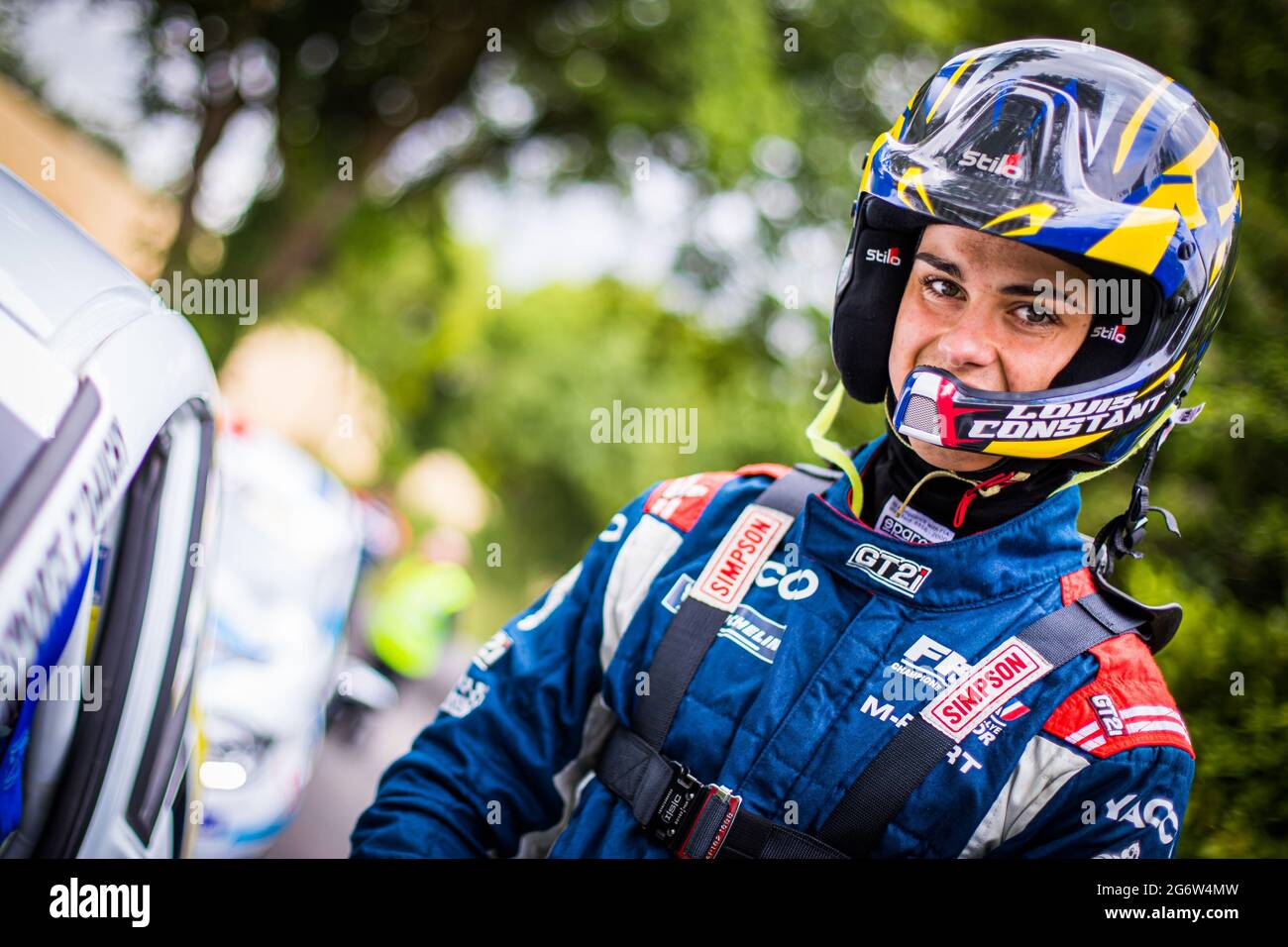 Rodez, France, 08/07/2021, CONSTANT Louis, CHARDON Florian, Ford Fiesta, portrait pendant le Rallye Aveyron Rouergue Occitanie 2021, 3e tour du Championnat de France des Rallyes 2021, du 8 juillet au 10 à Rodez, France - photo Bastien Roux / DPPI Banque D'Images