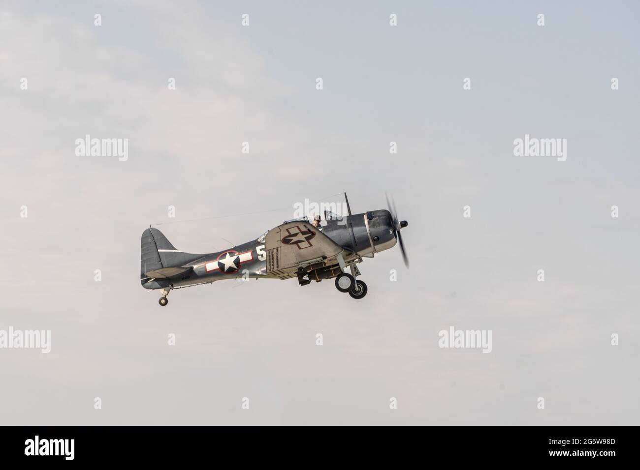 Reading, Pennsylvania, USA-June 6, 2021: Douglas SBD Dauntless qui un avion de scout naval de la Seconde Guerre mondiale. Banque D'Images