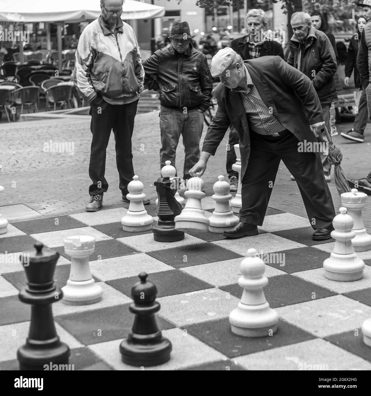 Jouer aux échecs de rue à Amsterdam Banque D'Images