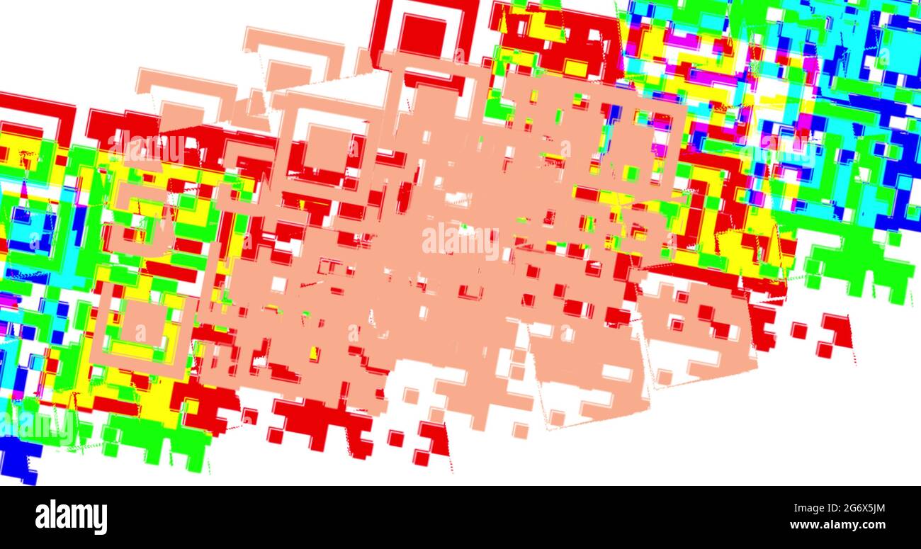 Lecteur de code QR sur fond blanc Banque D'Images