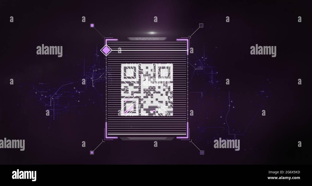 Lecteur d'empreintes digitales sur fond bleu Banque D'Images