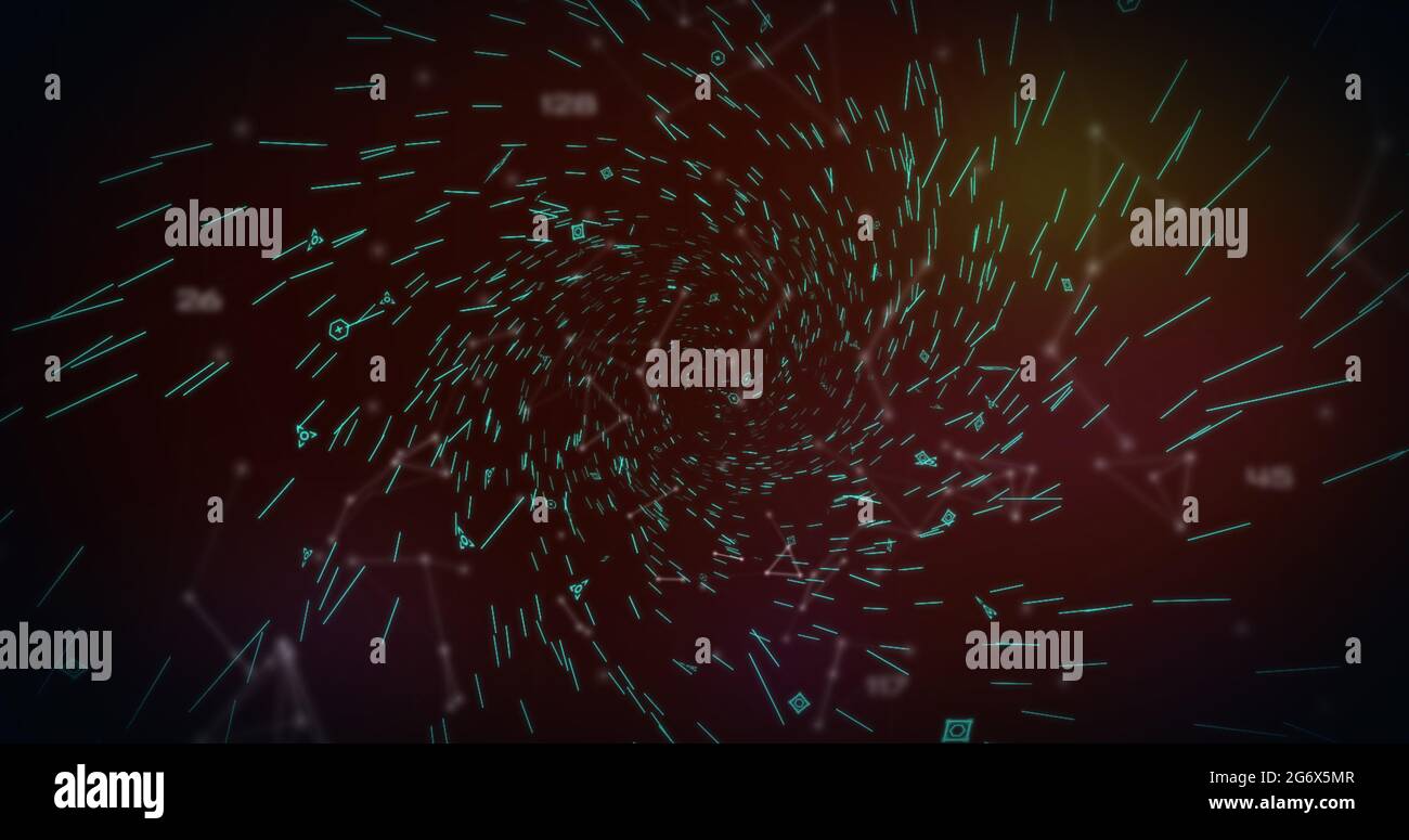 Lecteur de code QR par rapport au réseau de connexions Banque D'Images