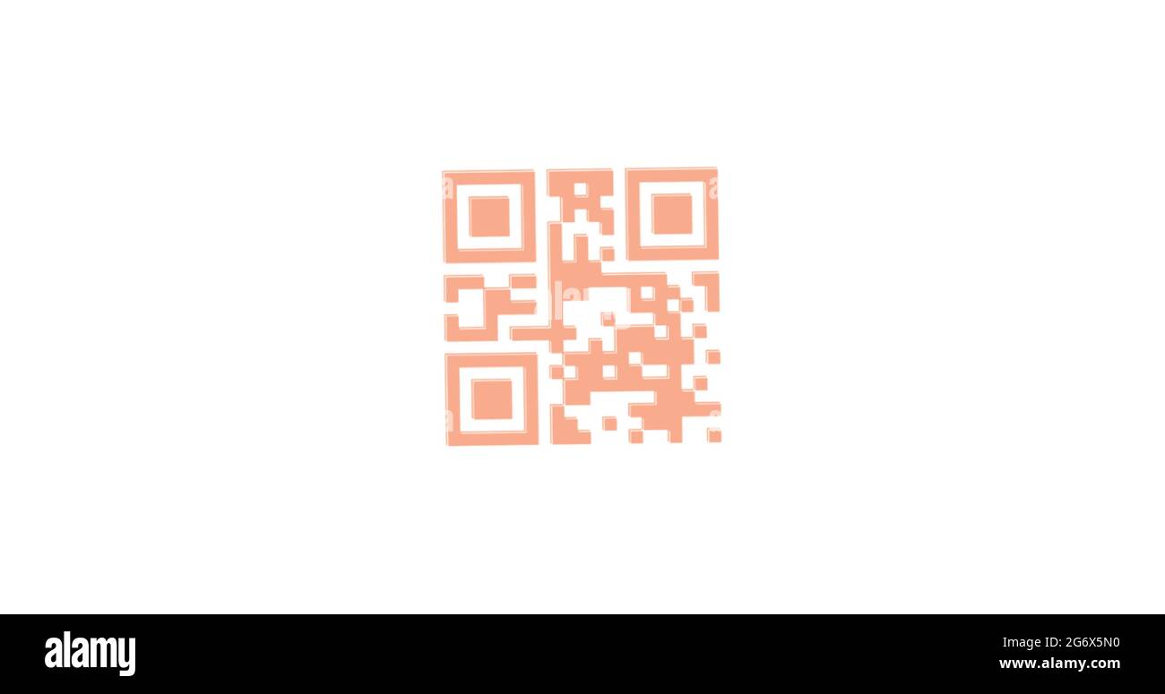 Lecteur de code QR sur fond blanc Banque D'Images