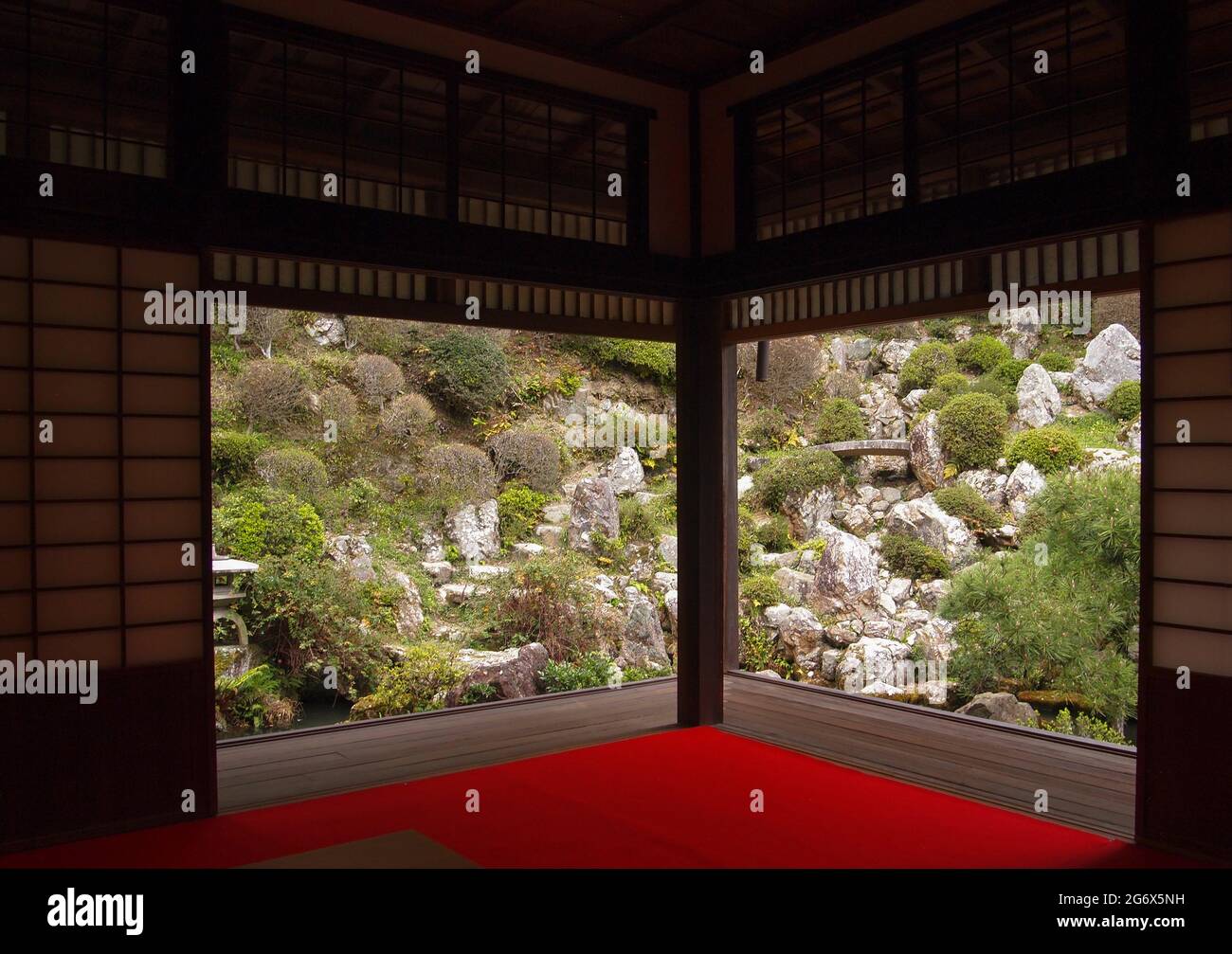 Yanagidani Kannon (temple de Yokokuji) est situé dans la ville de Nagaokakyo, non loin de la ville de Kyoto. Banque D'Images