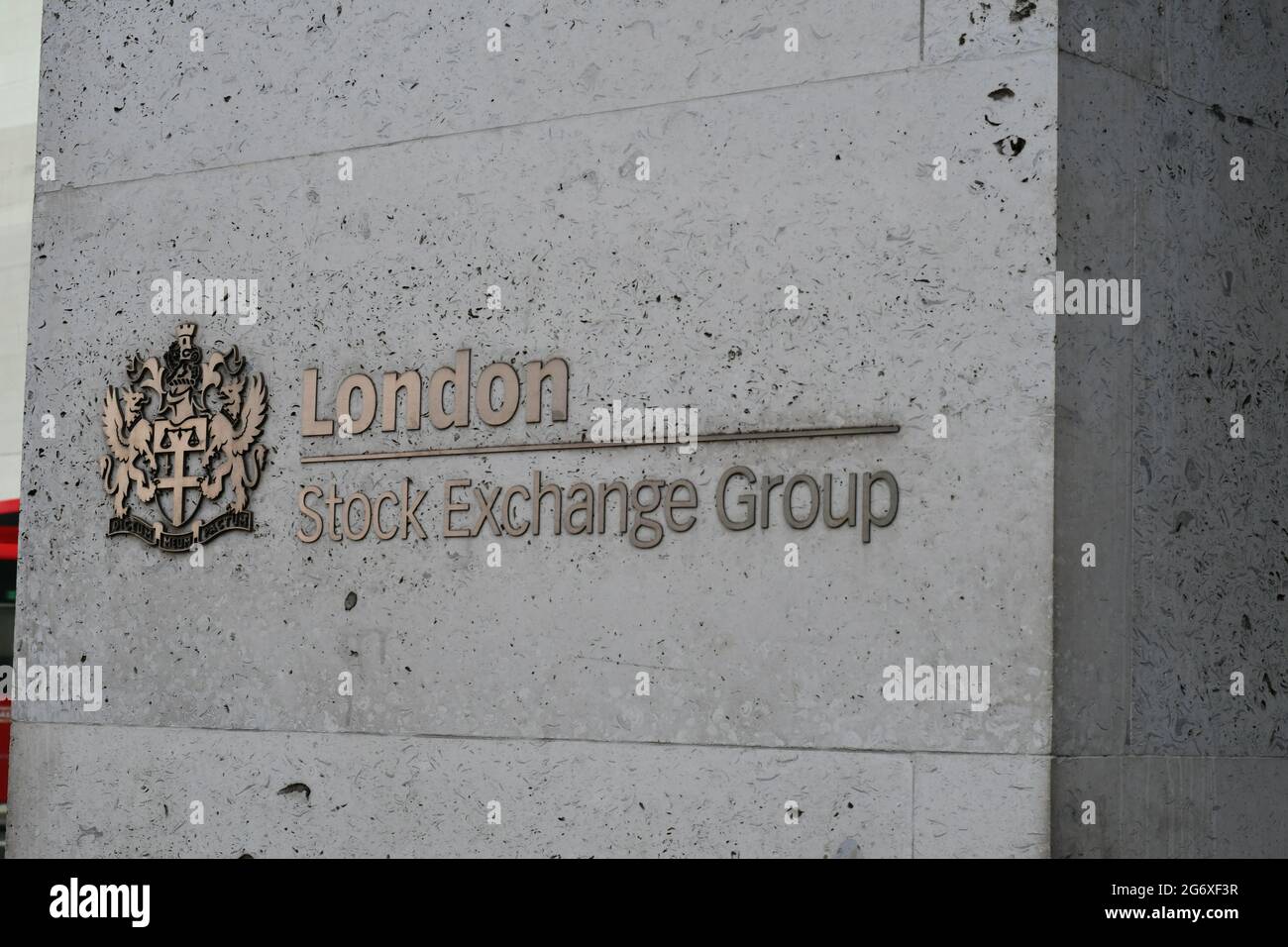 Signe et logo du groupe de la Bourse de Londres à des fins éditoriales Banque D'Images