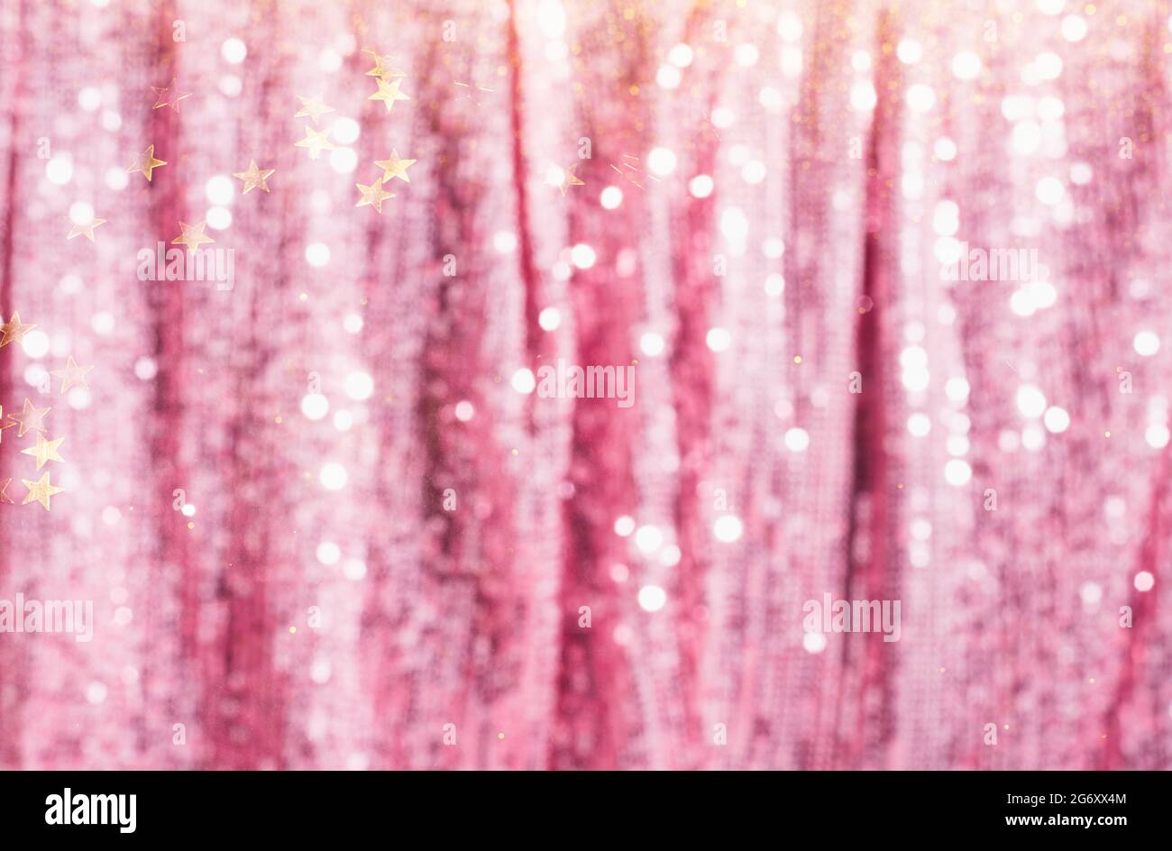 Super background paillettes Pink rideau fait de luxe lurex paillettes. Podium festif pour fête ou Noël. Banque D'Images