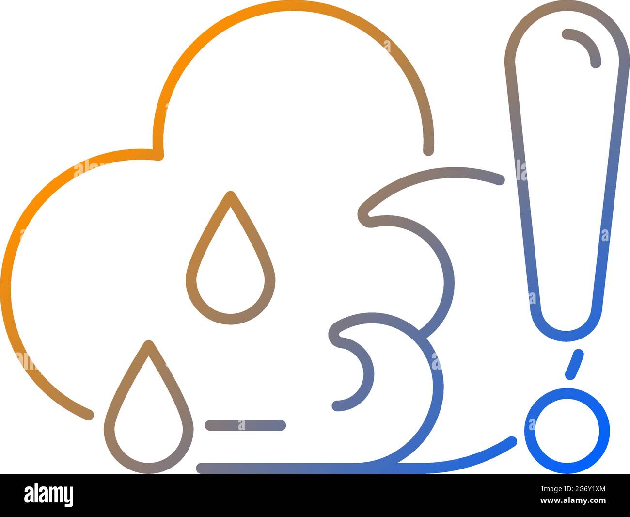 Vérification de la météo avant de surfer sur l'icône de vecteur linéaire de gradient Illustration de Vecteur