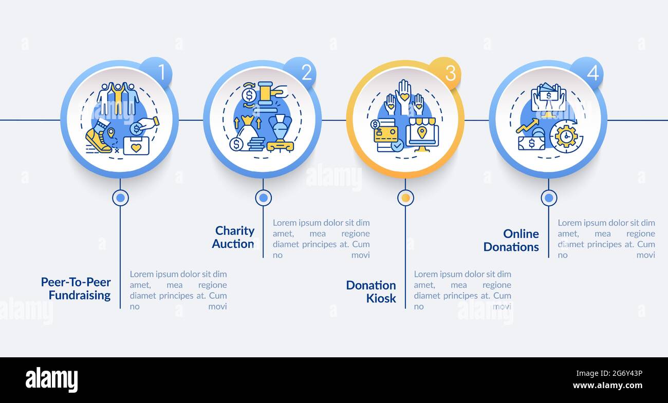 Modèle d'infographie vecteur d'idées d'événement caritatif Illustration de Vecteur