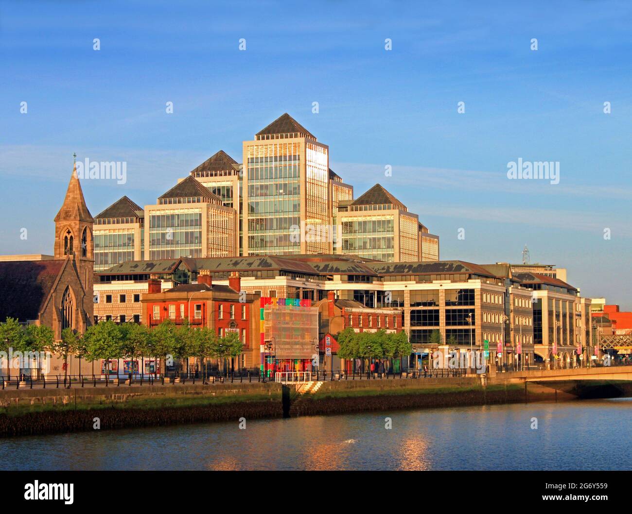 City Quay Dublin bâtiments Banque D'Images