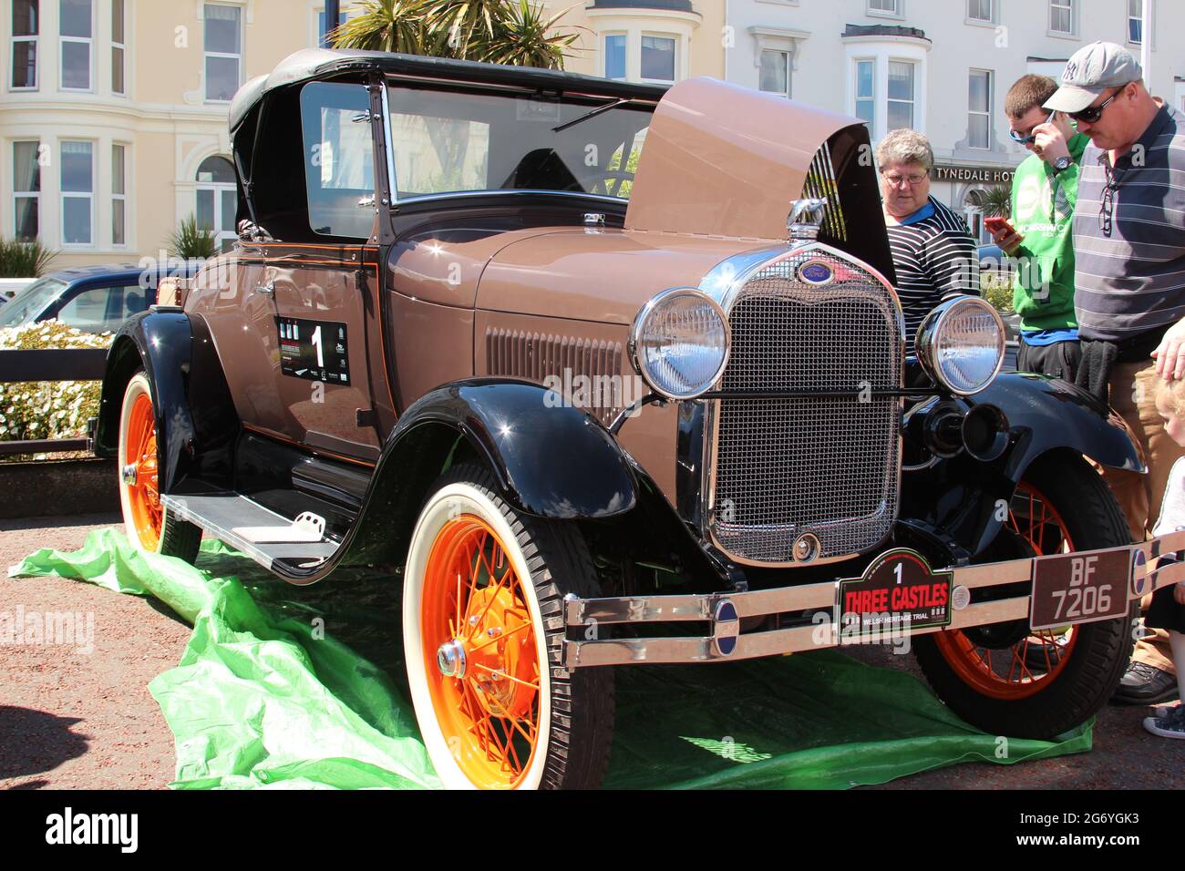 Les trois châteaux gallois classique rallye promenade Llandudno. Le rallye a lieu sur quatre jours et couvre environ 500 miles dans le nord du pays de Galles Banque D'Images