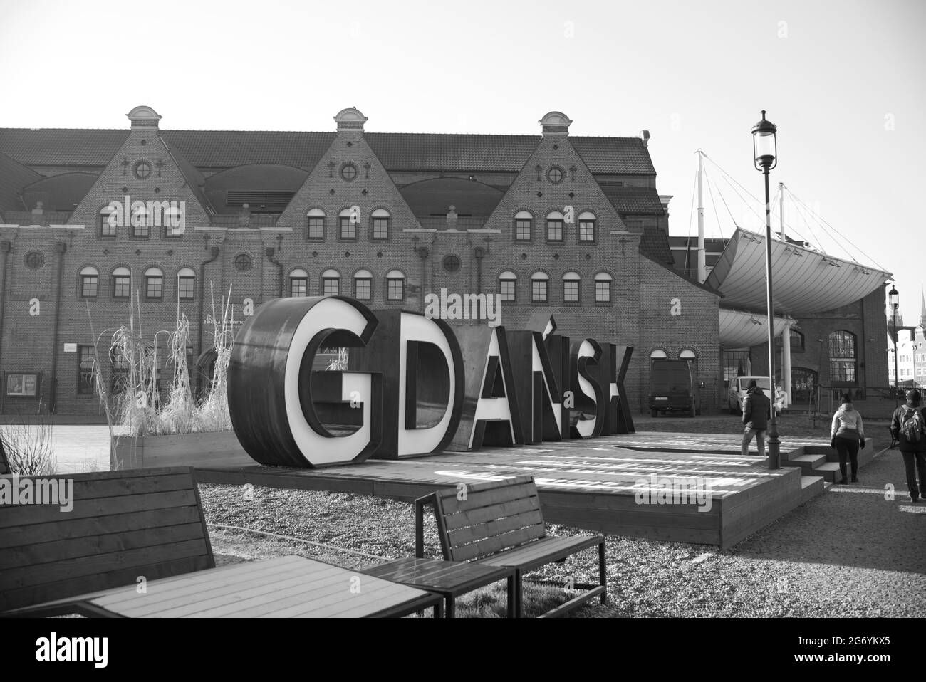 Gdańsk Waterfront, Pologne Banque D'Images