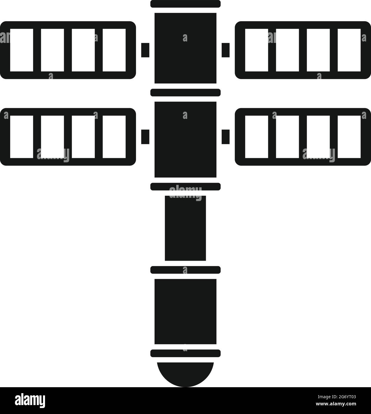 Icône de station spatiale fusée vecteur simple. Espace international moderne Illustration de Vecteur