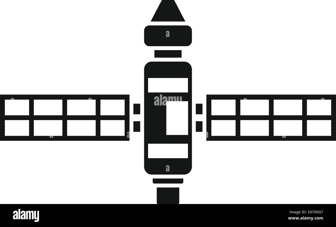 Icône de station spatiale moderne vecteur simple. Station Mars internationale Illustration de Vecteur