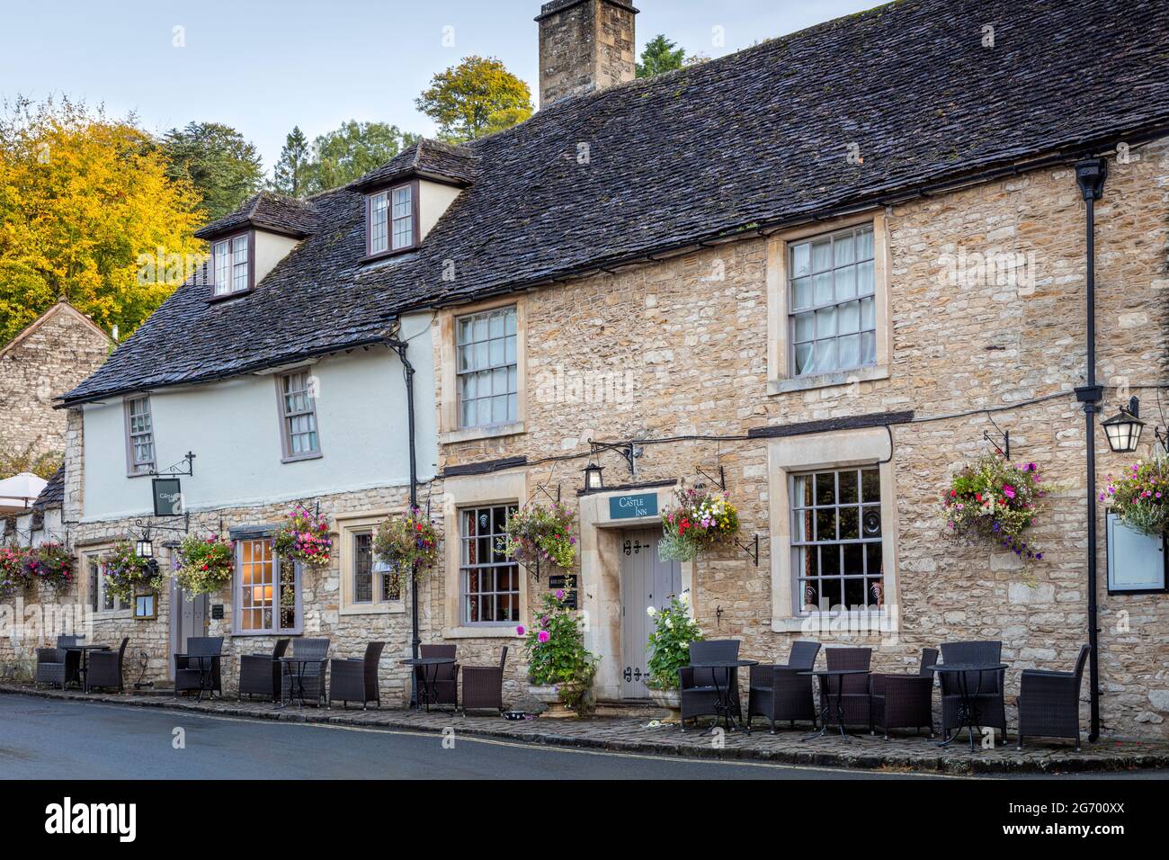 Castle Inn Hôtel dans le village de Castle Combe, Wiltshire, Angleterre, Royaume-Uni Banque D'Images