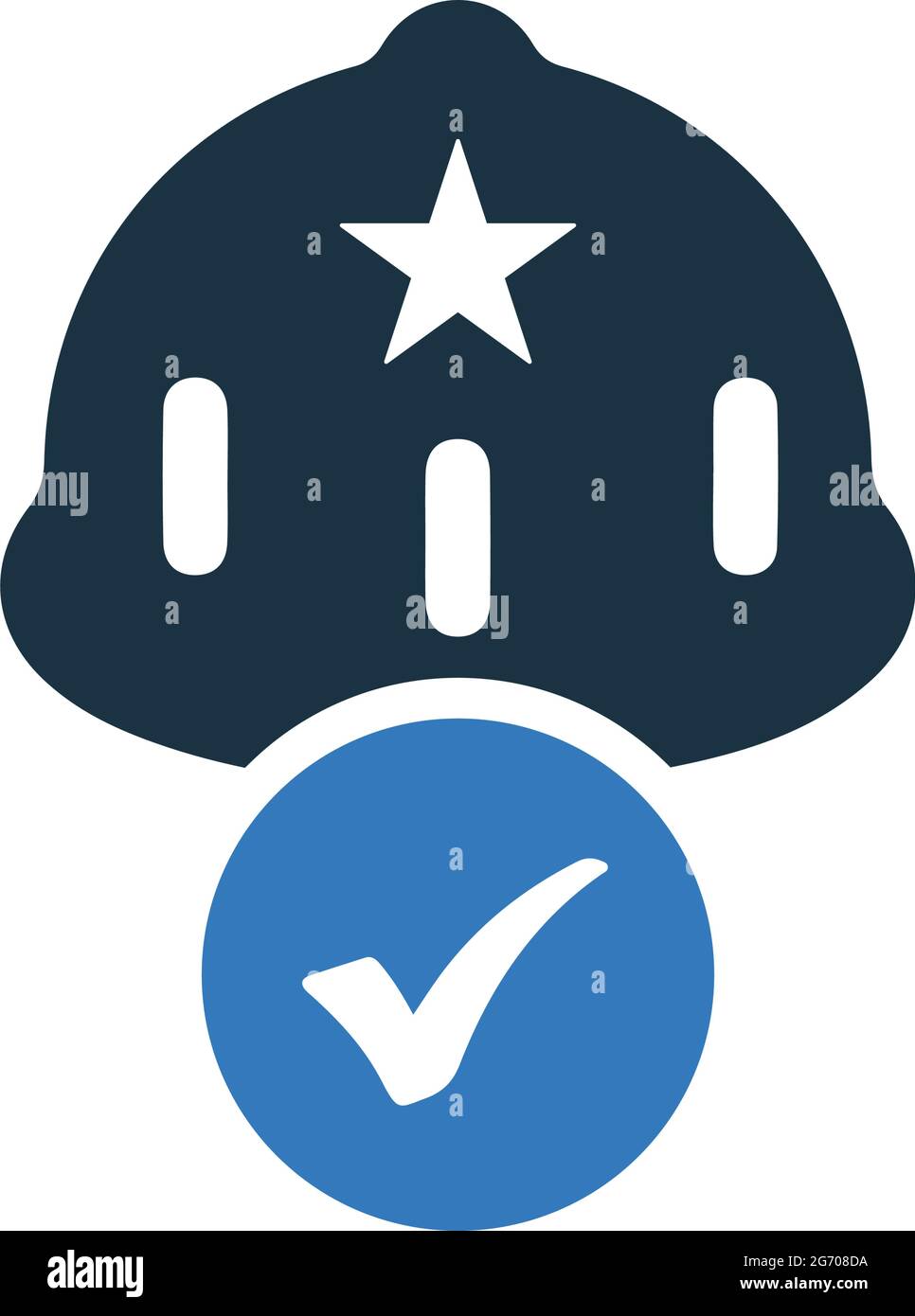 Icône sécurité, casque, ok - fichier EPS vectoriel simple modifiable. Illustration de Vecteur